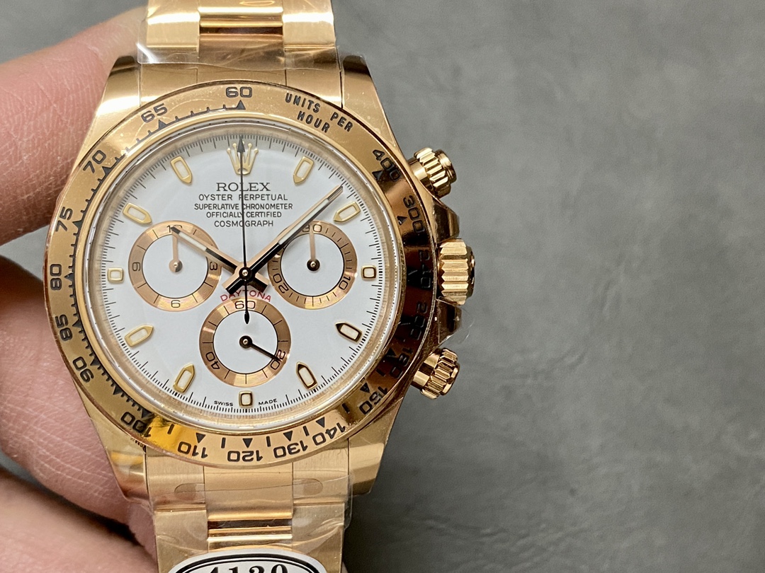 Rolex Daytona 126508 18K Rose Gold White Dial Men's Watch